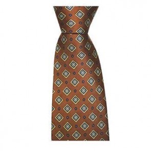 Burnt Orange Diamond Tie by Sax Design