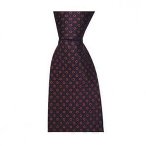Navy And Red Diamond Spot Tie by Sax Design