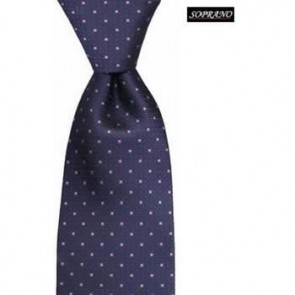 Navy Blue Dot Tie by Sax Design