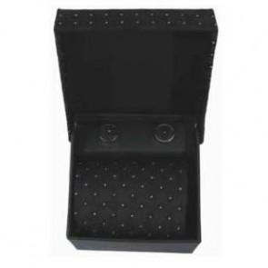 Black Dots Cufflinks And Tie Gift Box by Sax Design