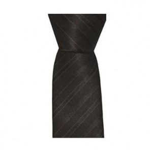 Chocolate Skinny Thin Stripe Tie by Sax Design