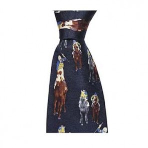 Navy Racing Style Tie by Sax Design