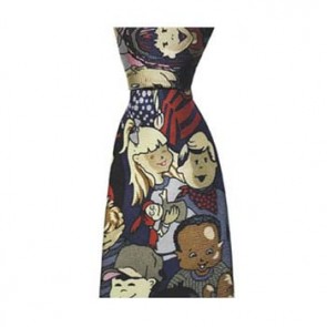 Navy Blue Kids Tie by Sax Design