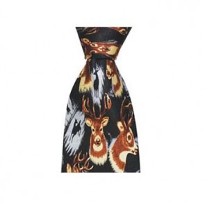 Navy Blue Stag Tie by Sax Design