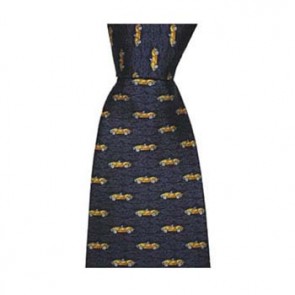 Navy Blue Race Car Tie by Sax Design