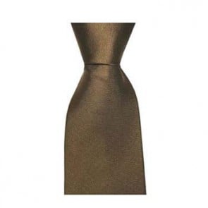 Brown Solid Colour Style Tie by Sax Design