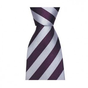 Grey And Purple Stripe Tie by Sax Design