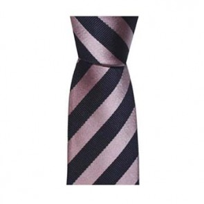 Black And Metallic Pink Thin Stripe Tie by Sax Design