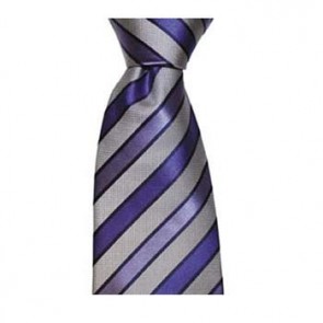 Blue Shades Diagonal Stripe Tie by Sax Design