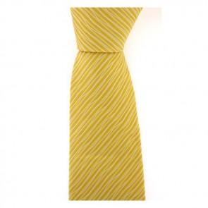 Gold And White Waves Tie by Sax Design