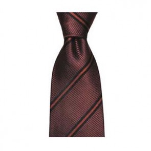 Wine Diagonal Stripe Tie by Sax Design