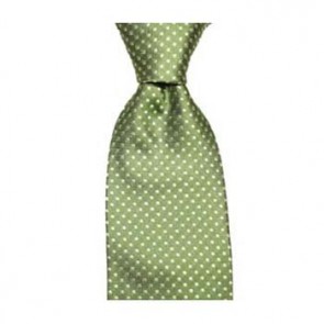 Green Small Polka Dot Tie by Sax Design