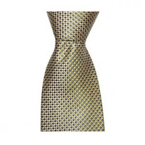Brown And Blue Check Tie by Sax Design
