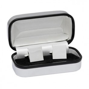 Square Silver Plated Cufflinks by Solo ltd