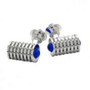 Blue Tube Cufflinks by Solo ltd