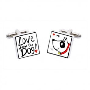 Love From The Dog Cufflinks by Sonia Spencer