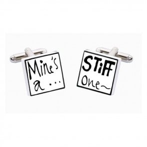 Mines A Stiff One Cufflinks by Sonia Spencer