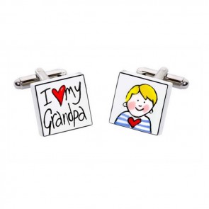 I Love My Grandpa Boy Cufflinks by Sonia Spencer