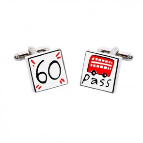 60 Bus Pass Cufflinks by Sonia Spencer