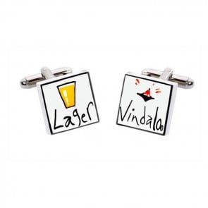 Lager And Vindaloo Cufflinks by Sonia Spencer