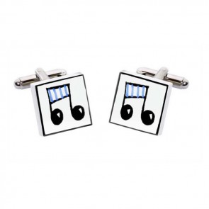 Blue Music Notes Cufflinks by Sonia Spencer