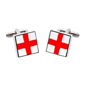 St Georges Cross Square Cufflinks by Sonia Spencer