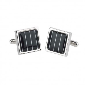 Thin Stripe Square Cufflinks by Sonia Spencer