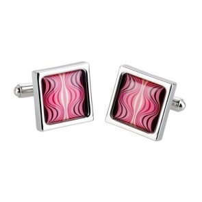 Pink Hourglass Cufflinks by Sonia Spencer