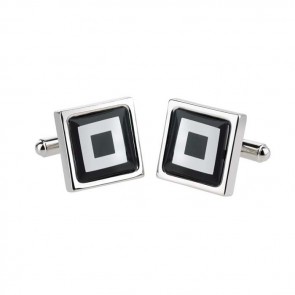 Black Squares Cufflinks by Sonia Spencer