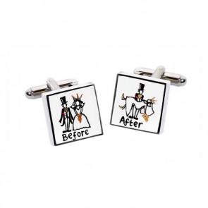 Before And After Wedding Cufflinks by Sonia Spencer