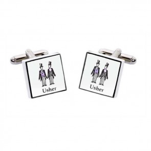 Usher Square Cartoon Cufflinks by Sonia Spencer