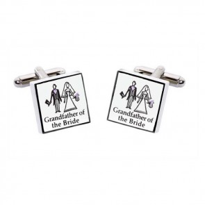 Grandfather Of The Bride Square Cufflinks by Sonia Spencer