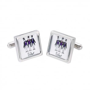 Usher Square Bordered Cufflinks by Sonia Spencer