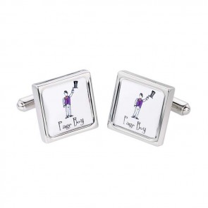 Page Boy Square Cufflinks by Sonia Spencer