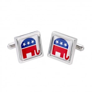 Square Elephant Cufflinks by Sonia Spencer