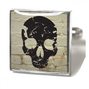 Skull White Brick Cufflinks by Tyler and Tyler