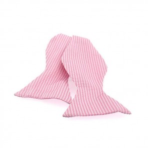 Pink Check Self Tie Bow Tie by Sax Design