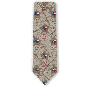 Lone Star State Map Necktie by Ralph Marlin & Company Inc