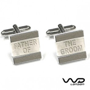Father Of The Groom Text Cufflinks by WD London