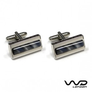 Blue & Grey Rock Cufflinks by WD London