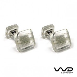 Barnaby White Clear Cufflinks by WD London