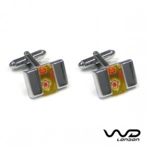 Florence Yellow Cufflinks by WD London