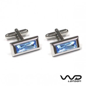 Aqua Blue Scott Cufflinks by WD London