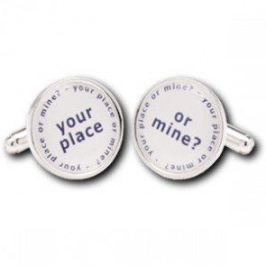 Your Place Or Mine Duos Silver Plated Cufflinks by Solo ltd