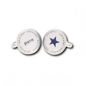 Porn Star Silver Plated Cufflinks by Solo ltd