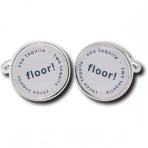 Tequila Duo Design Silver Plated Cufflinks by Solo ltd