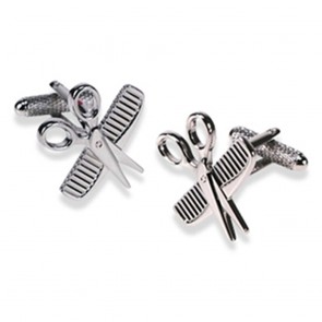 Scissor And Comb Cufflinks by Onyx-Art London