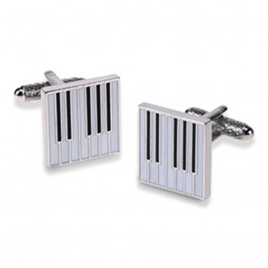 Square Piano Keyboard Cufflinks by Onyx-Art London