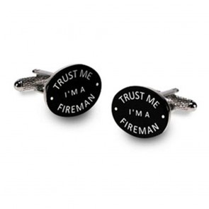 Trust Me I'M A Fireman Cufflinks by Onyx-Art London