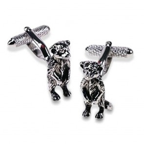 Meerkat Cufflinks by Onyx-Art London